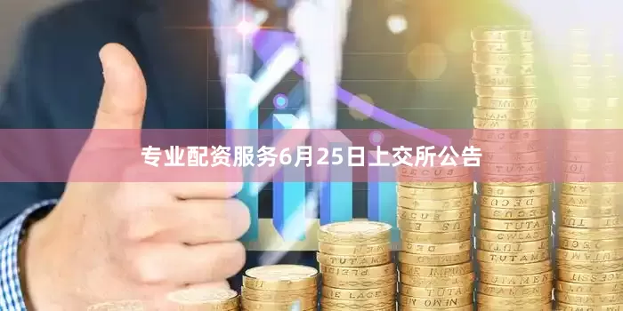 专业配资服务6月25日上交所公告
