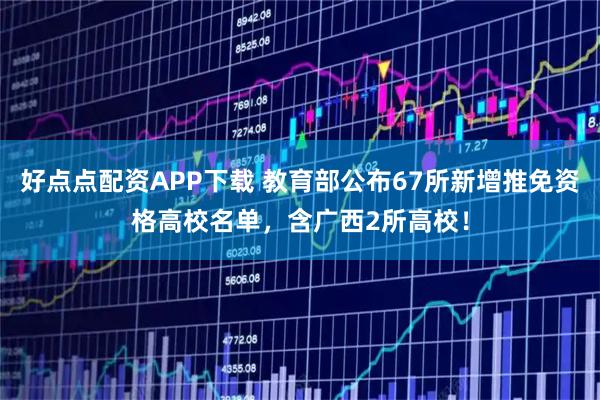好点点配资APP下载 教育部公布67所新增推免资格高校名单，含广西2所高校！